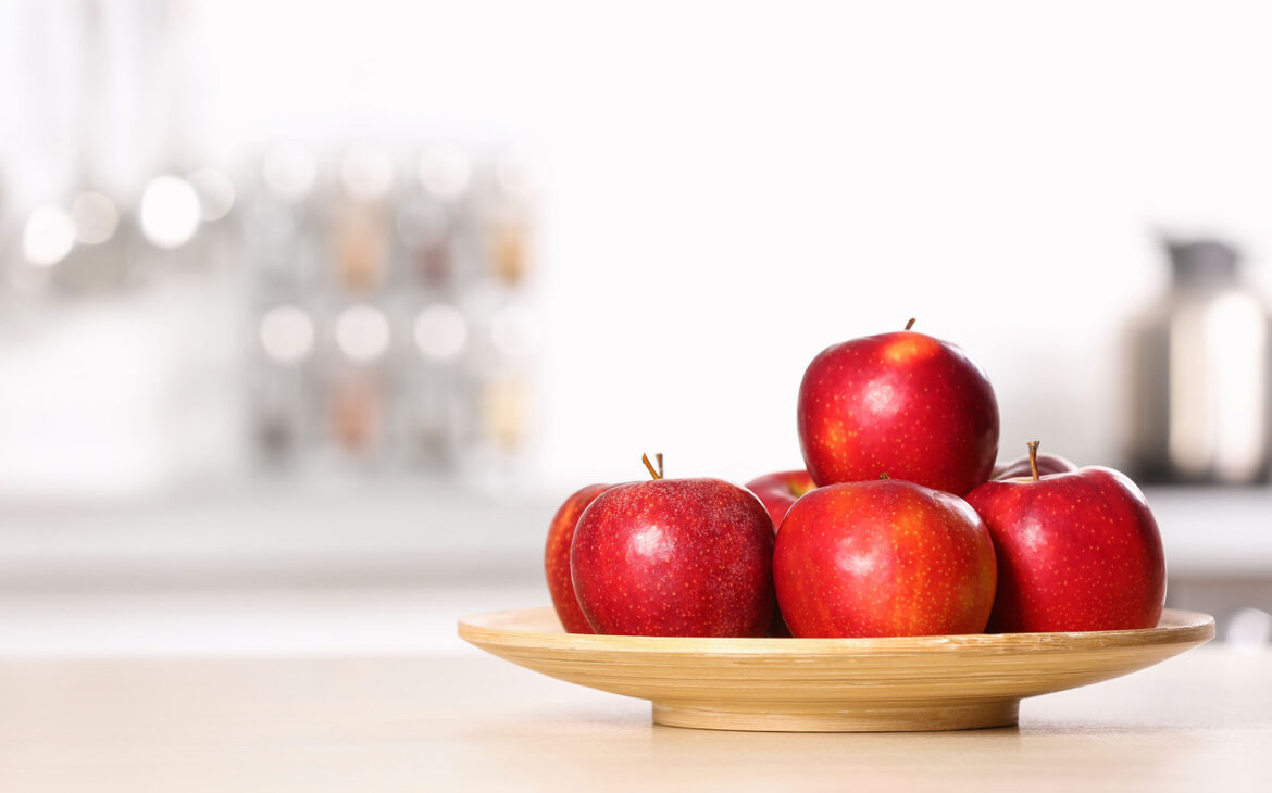 slicing an apple right now